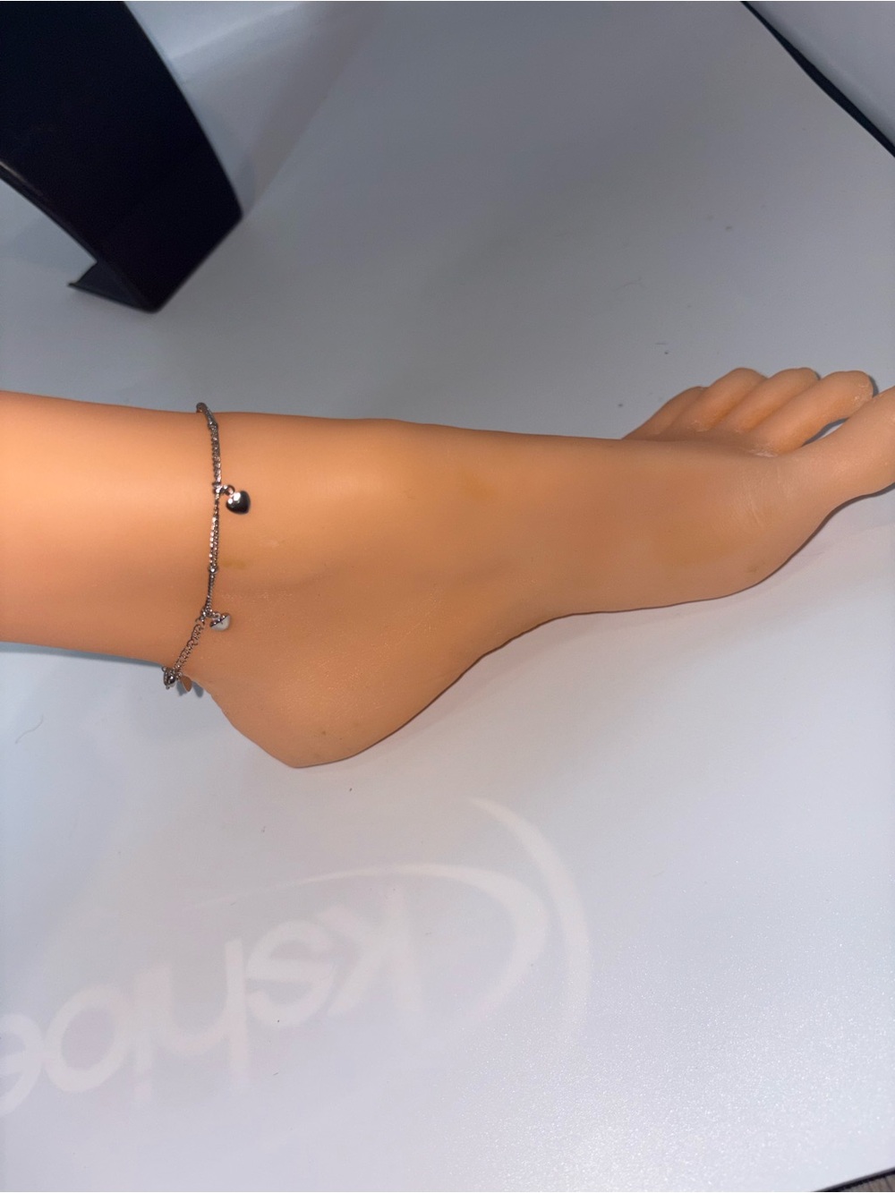 Delicate Silver Charm Anklet - Women's Foot Jewelry